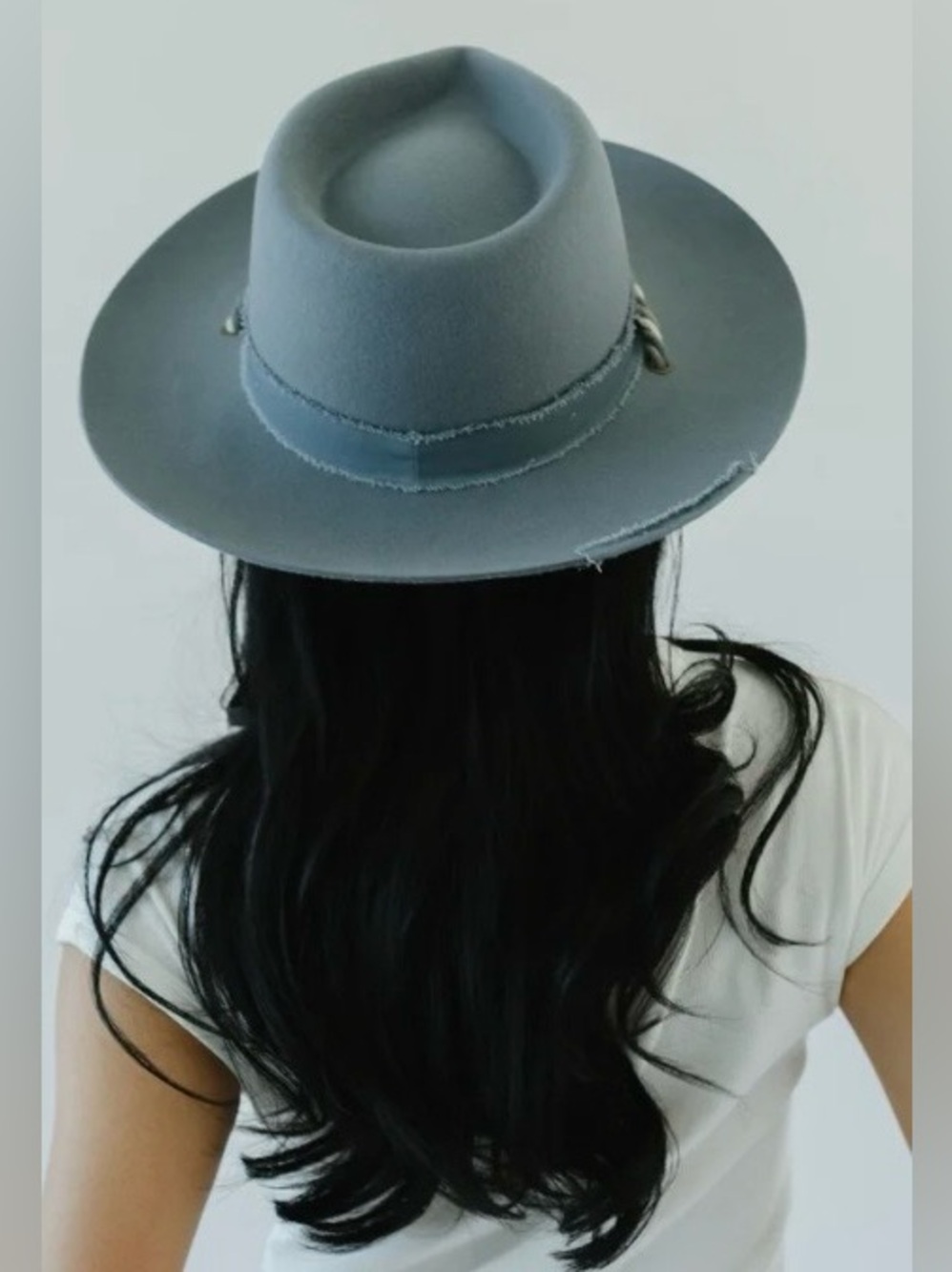 NWOT Gigi Pip Denim Daydreams Fedora Hat - Picture 5 of 12